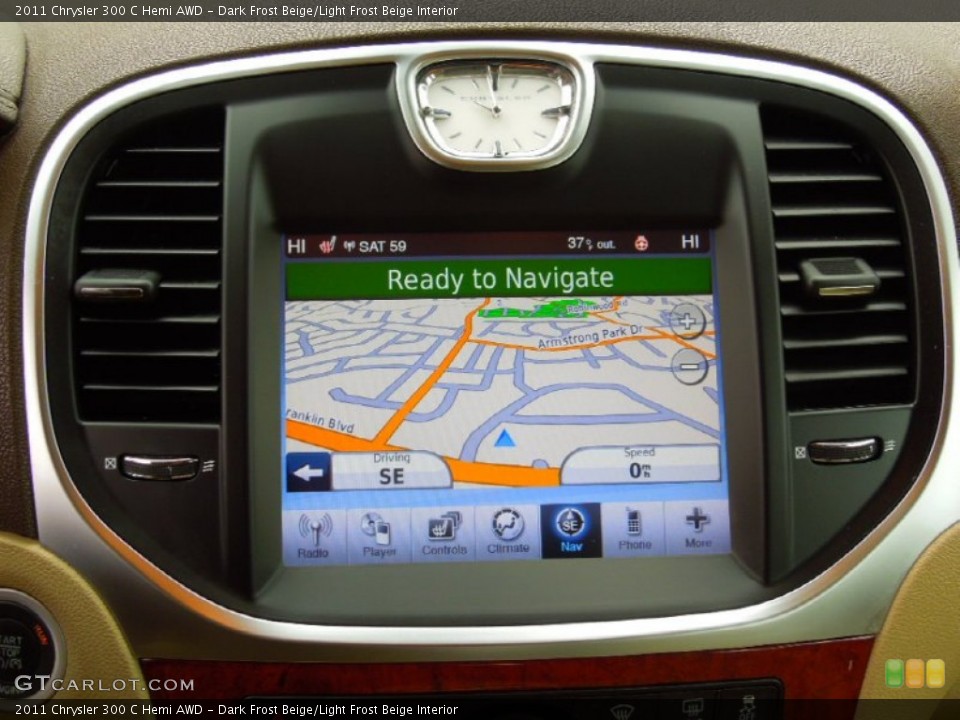 Dark Frost Beige/Light Frost Beige Interior Navigation for the 2011 Chrysler 300 C Hemi AWD #79269084