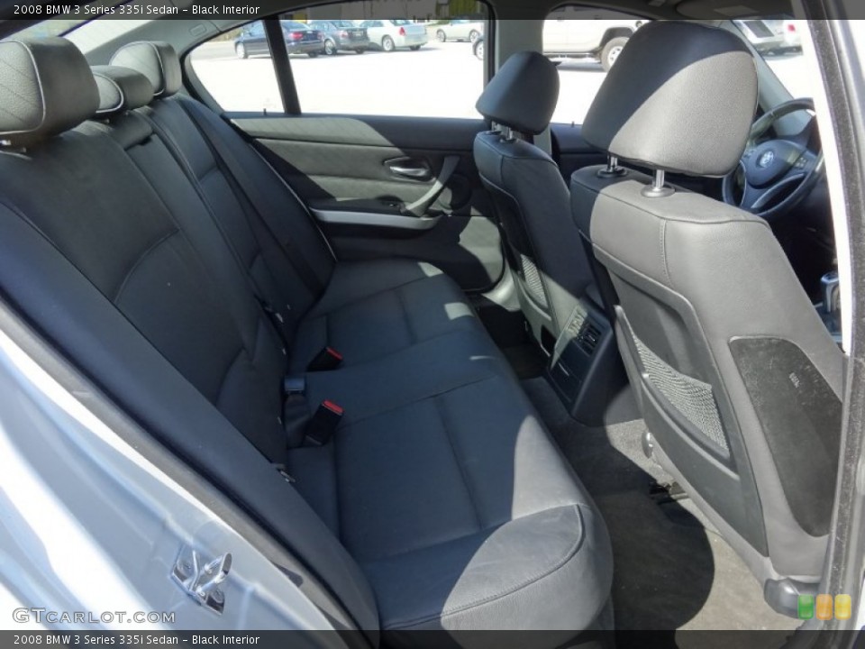 Black Interior Rear Seat for the 2008 BMW 3 Series 335i Sedan #79270111