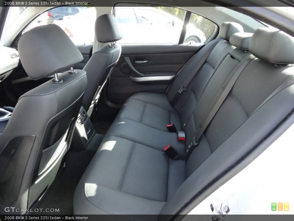 Black Interior Rear Seat for the 2008 BMW 3 Series 335i Sedan #79270154