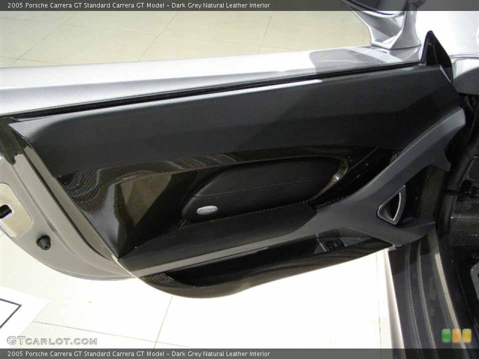 Dark Grey Natural Leather Interior Door Panel for the 2005 Porsche Carrera GT  #79272