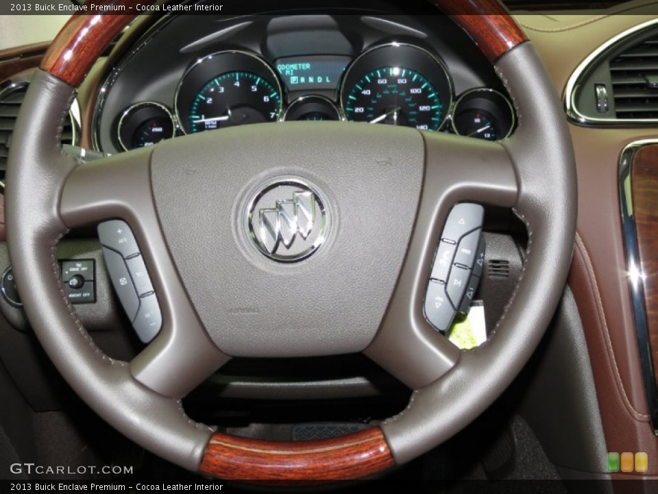 Cocoa Leather Interior Steering Wheel for the 2013 Buick Enclave Premium #79273796