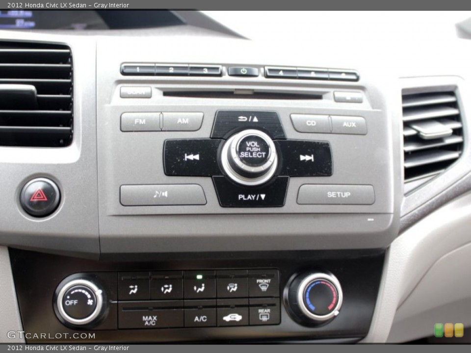 Gray Interior Controls for the 2012 Honda Civic LX Sedan #79275768