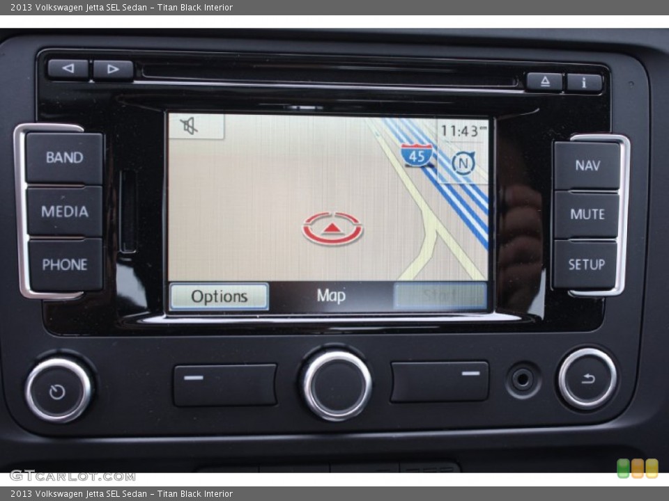 Titan Black Interior Navigation for the 2013 Volkswagen Jetta SEL Sedan #79285067