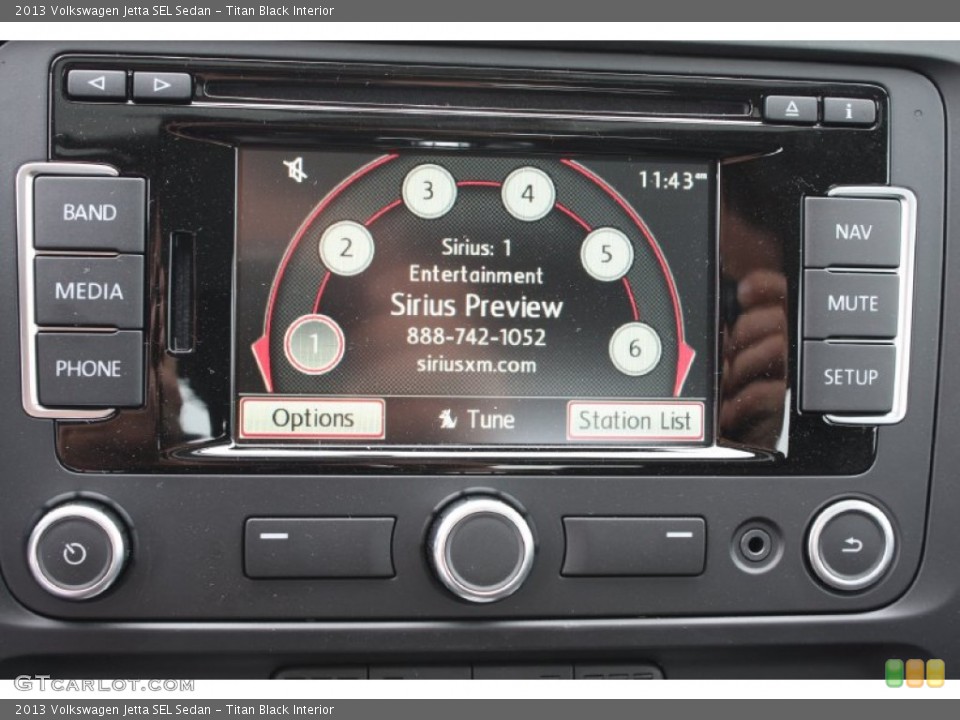 Titan Black Interior Controls for the 2013 Volkswagen Jetta SEL Sedan #79285088