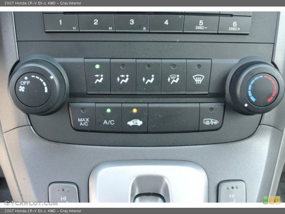 Gray Interior Controls for the 2007 Honda CR-V EX-L 4WD #79286006