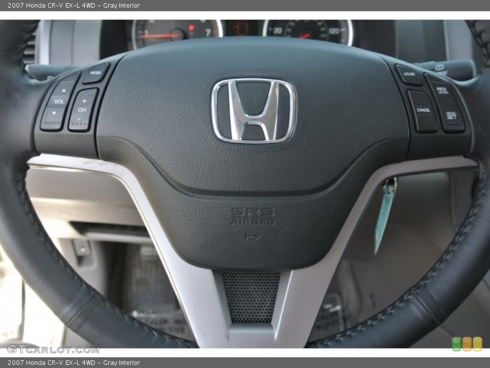 Gray Interior Steering Wheel for the 2007 Honda CR-V EX-L 4WD #79286042