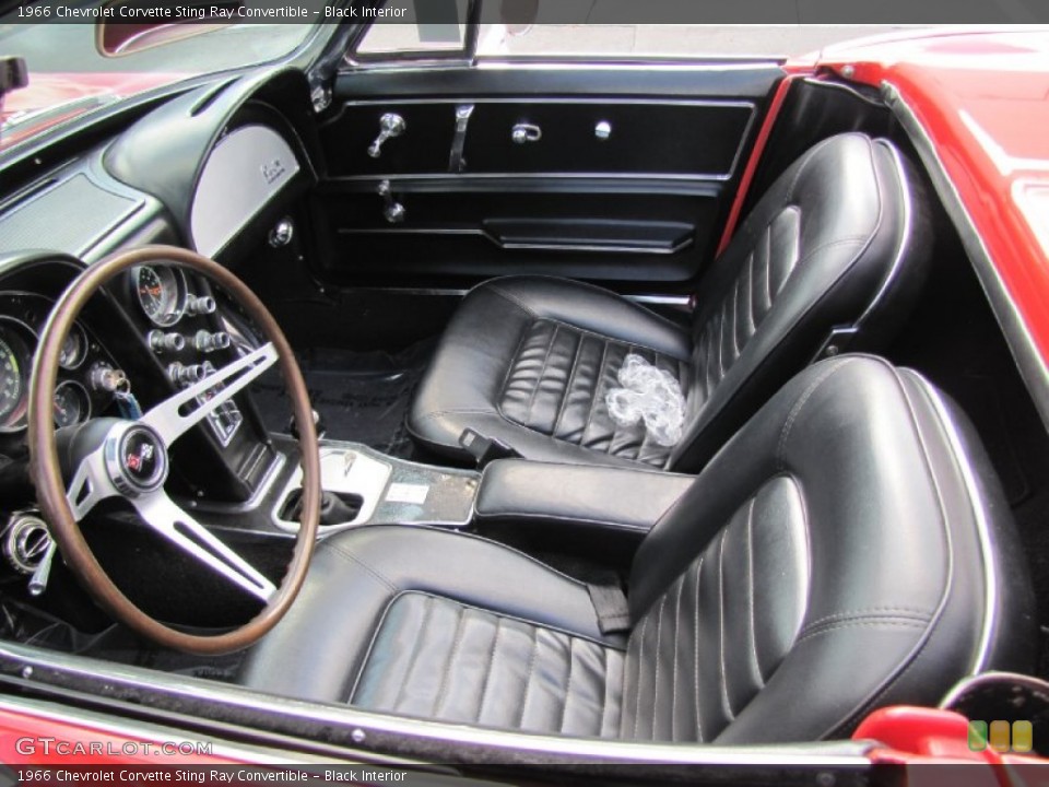 Black Interior Photo for the 1966 Chevrolet Corvette Sting Ray Convertible #79292040