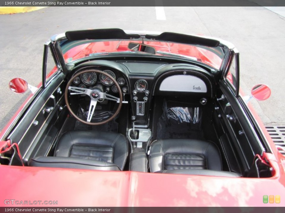 Black Interior Dashboard for the 1966 Chevrolet Corvette Sting Ray Convertible #79292057