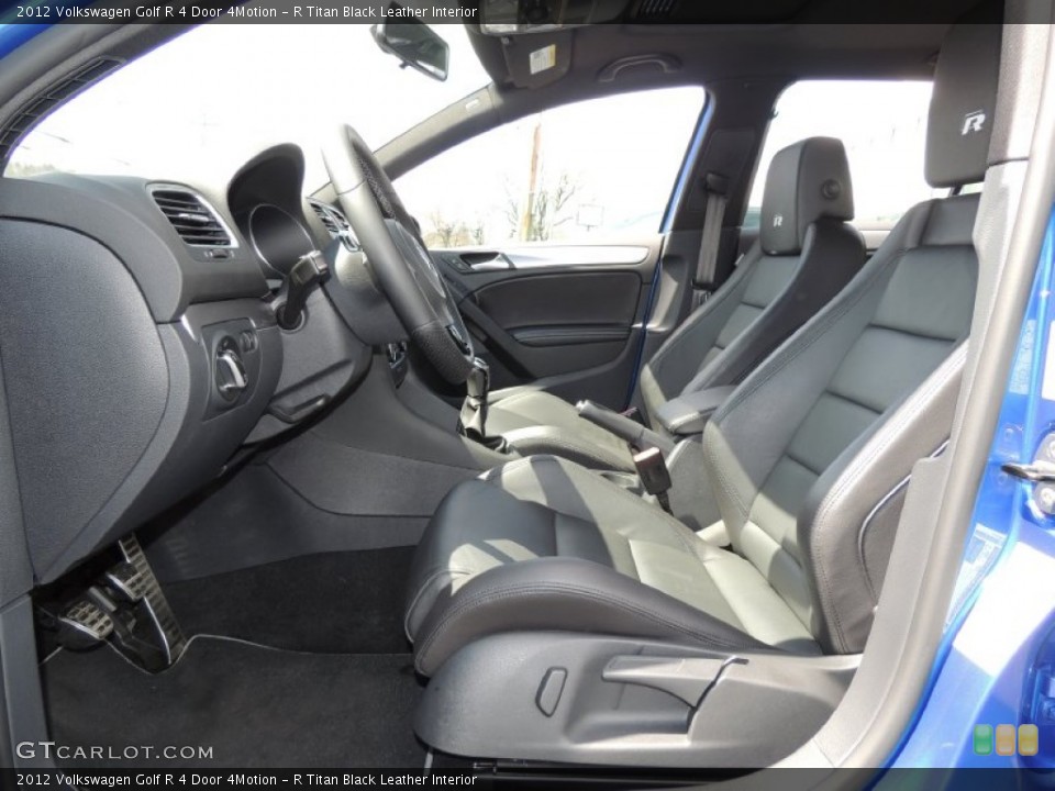 R Titan Black Leather Interior Front Seat for the 2012 Volkswagen Golf R 4 Door 4Motion #79294461