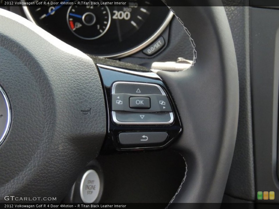 R Titan Black Leather Interior Controls for the 2012 Volkswagen Golf R 4 Door 4Motion #79294586