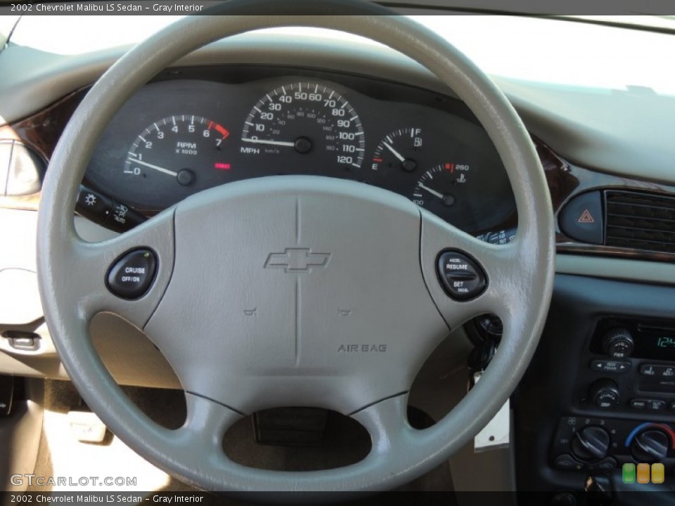 Gray Interior Steering Wheel for the 2002 Chevrolet Malibu LS Sedan #79298490
