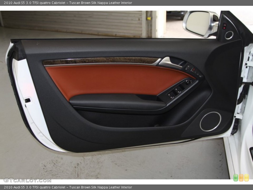 Tuscan Brown Silk Nappa Leather Interior Door Panel for the 2010 Audi S5 3.0 TFSI quattro Cabriolet #79300379