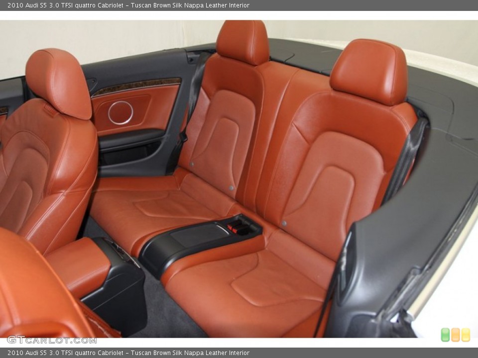 Tuscan Brown Silk Nappa Leather Interior Rear Seat for the 2010 Audi S5 3.0 TFSI quattro Cabriolet #79300421