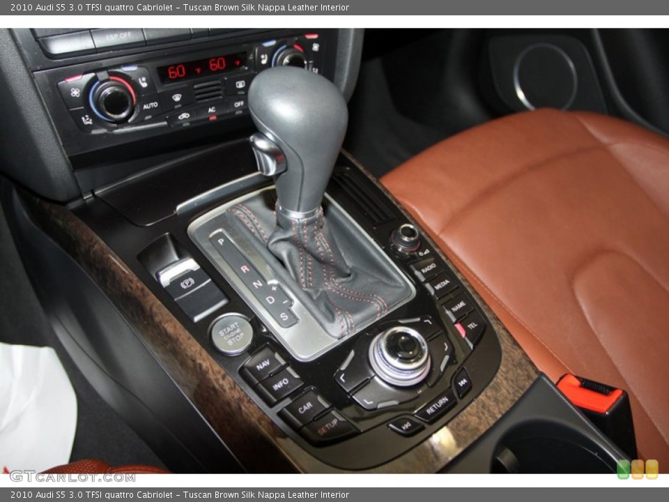 Tuscan Brown Silk Nappa Leather Interior Transmission for the 2010 Audi S5 3.0 TFSI quattro Cabriolet #79300641