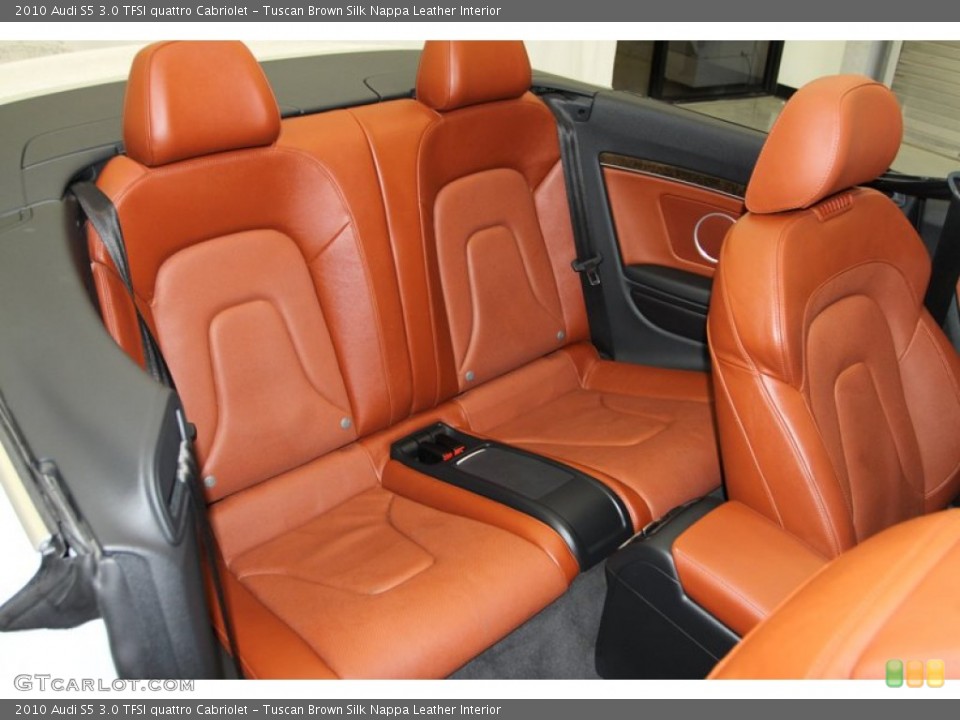 Tuscan Brown Silk Nappa Leather Interior Rear Seat for the 2010 Audi S5 3.0 TFSI quattro Cabriolet #79300898
