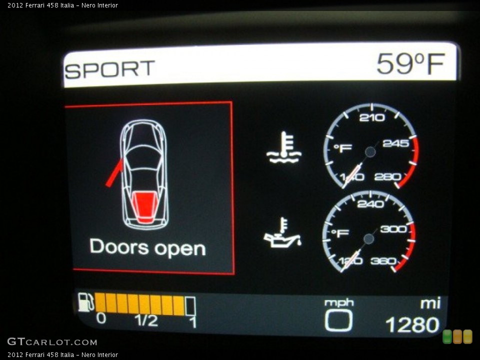Nero Interior Gauges for the 2012 Ferrari 458 Italia #79308014