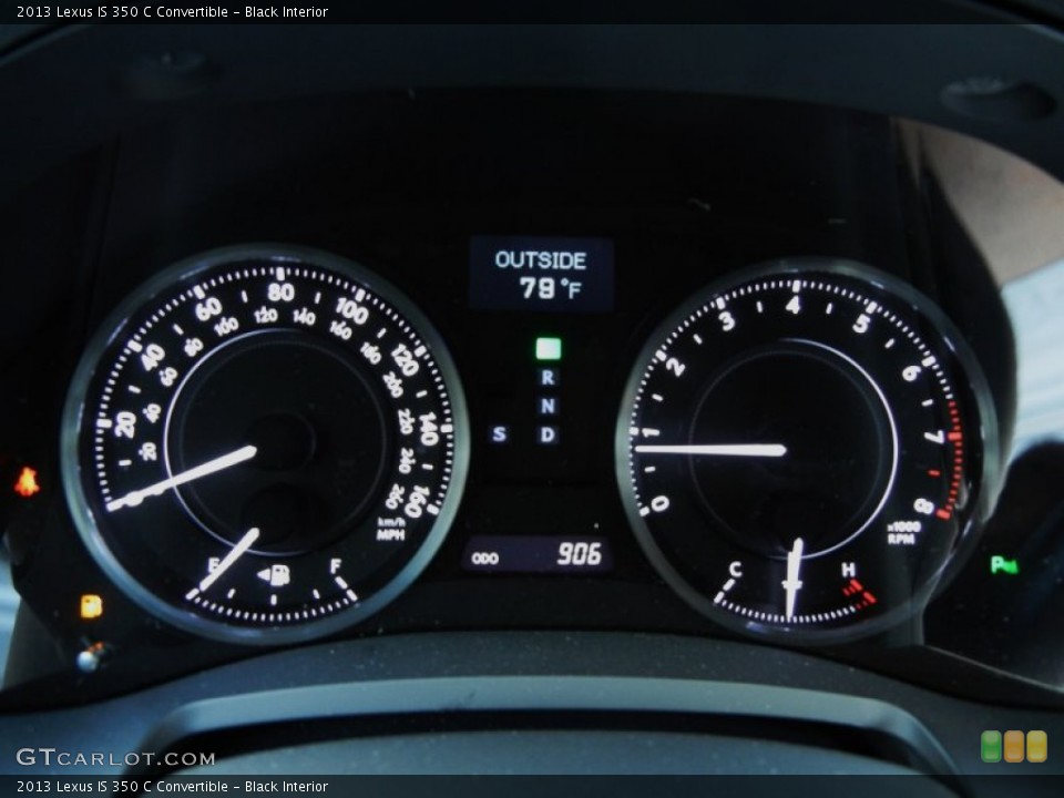 Black Interior Gauges for the 2013 Lexus IS 350 C Convertible #79308930
