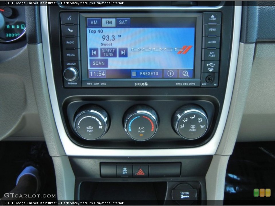 Dark Slate/Medium Graystone Interior Controls for the 2011 Dodge Caliber Mainstreet #79309761