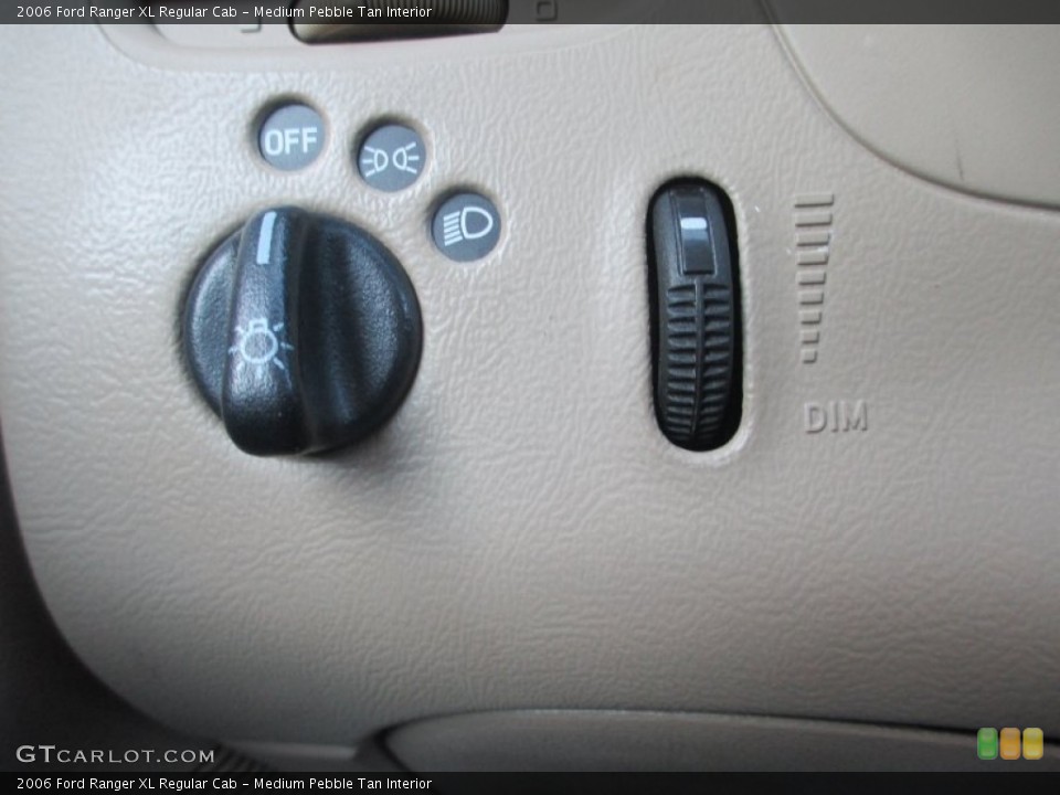 Medium Pebble Tan Interior Controls for the 2006 Ford Ranger XL Regular Cab #79313342
