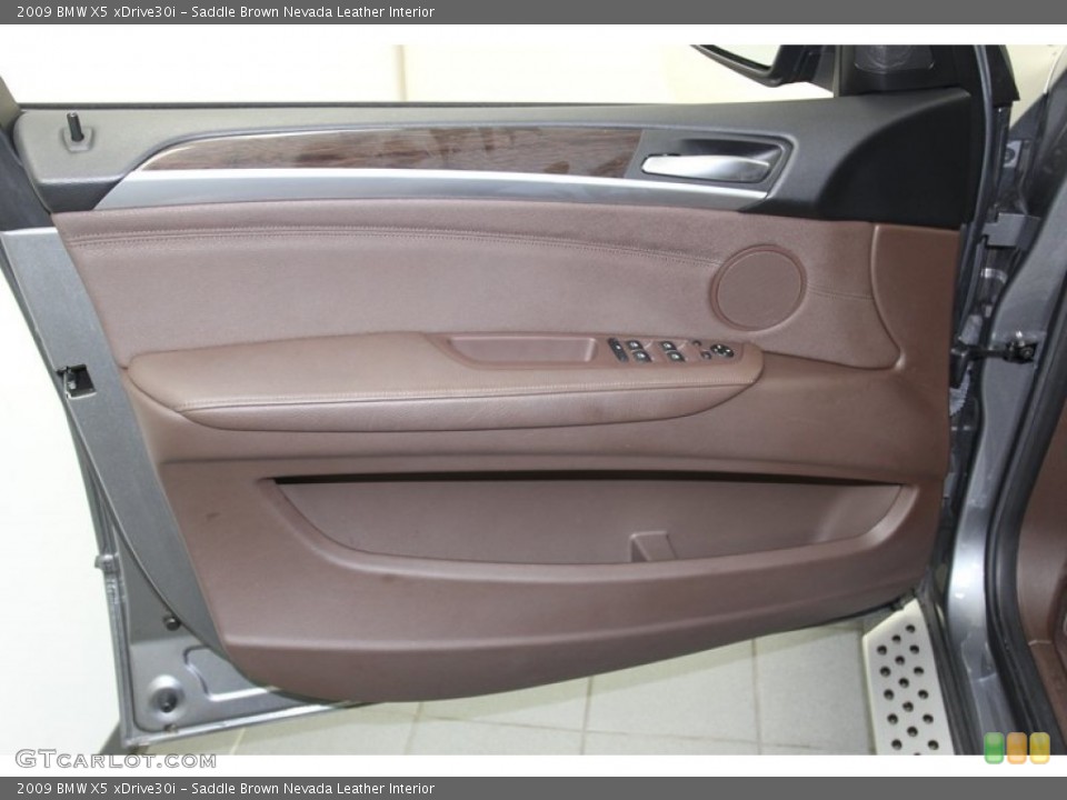Saddle Brown Nevada Leather Interior Door Panel for the 2009 BMW X5 xDrive30i #79314650