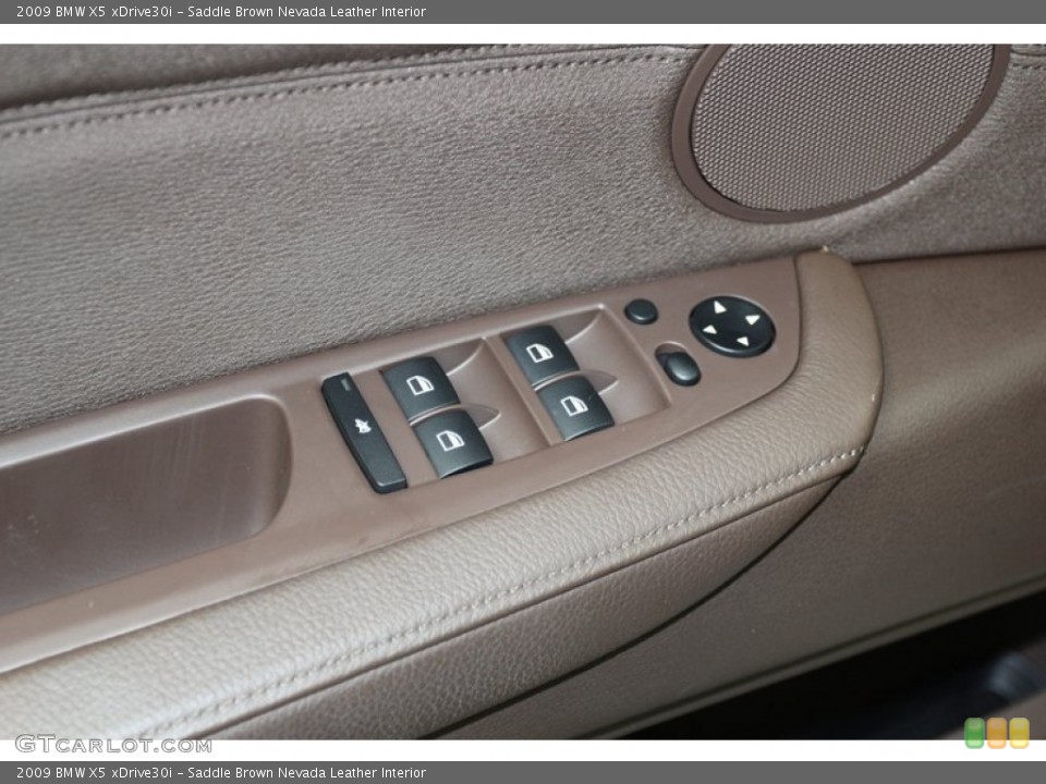 Saddle Brown Nevada Leather Interior Controls for the 2009 BMW X5 xDrive30i #79314664