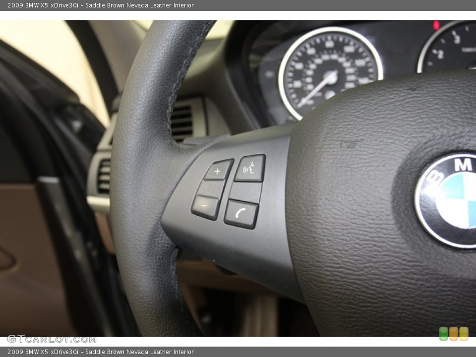 Saddle Brown Nevada Leather Interior Controls for the 2009 BMW X5 xDrive30i #79314806