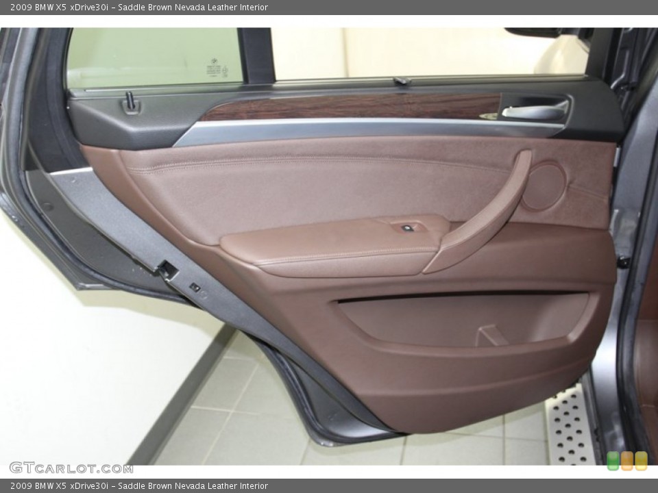 Saddle Brown Nevada Leather Interior Door Panel for the 2009 BMW X5 xDrive30i #79314830