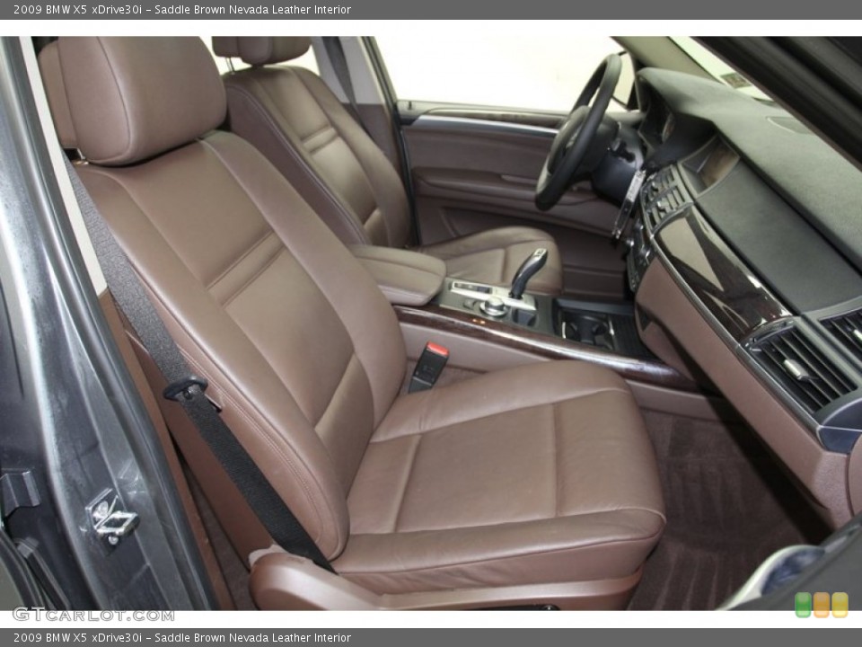 Saddle Brown Nevada Leather Interior Front Seat for the 2009 BMW X5 xDrive30i #79314961