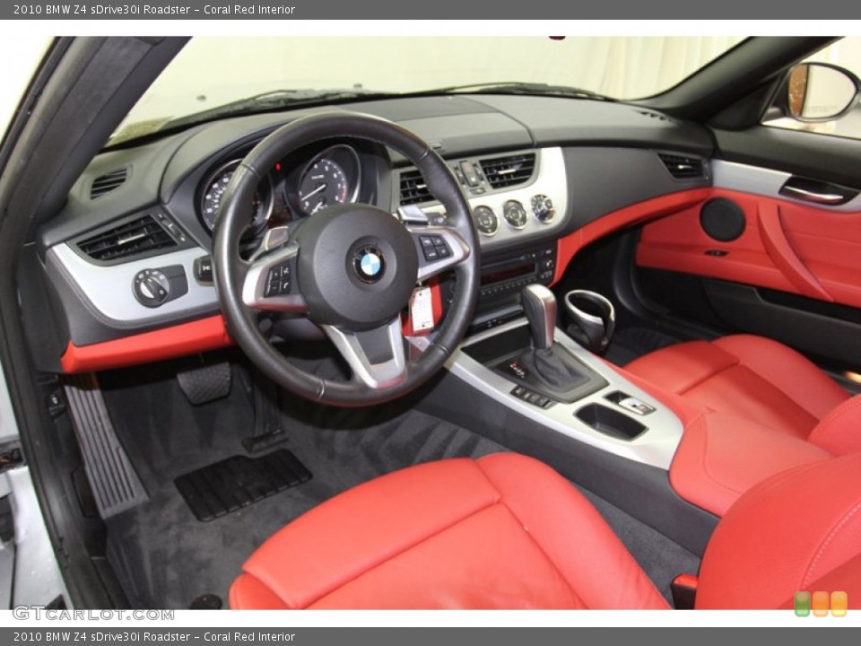 Coral Red 2010 BMW Z4 Interiors