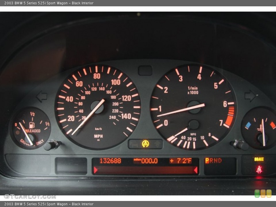 Black Interior Gauges for the 2003 BMW 5 Series 525i Sport Wagon #79317996