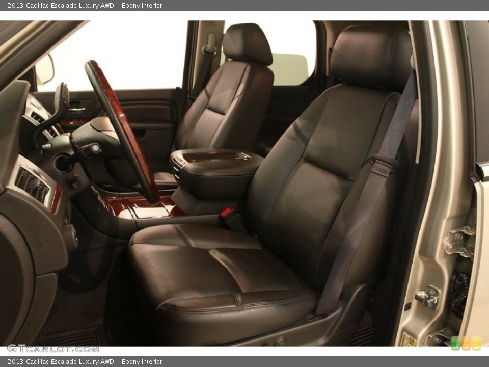 Ebony Interior Front Seat for the 2013 Cadillac Escalade Luxury AWD #79318154