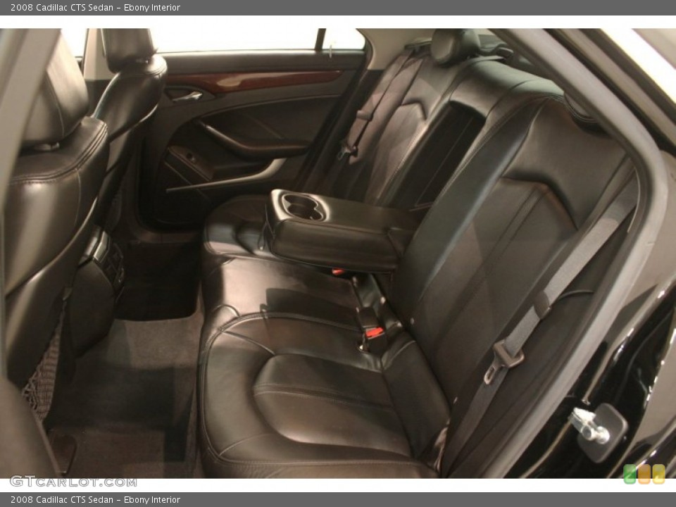 Ebony Interior Rear Seat for the 2008 Cadillac CTS Sedan #79318757