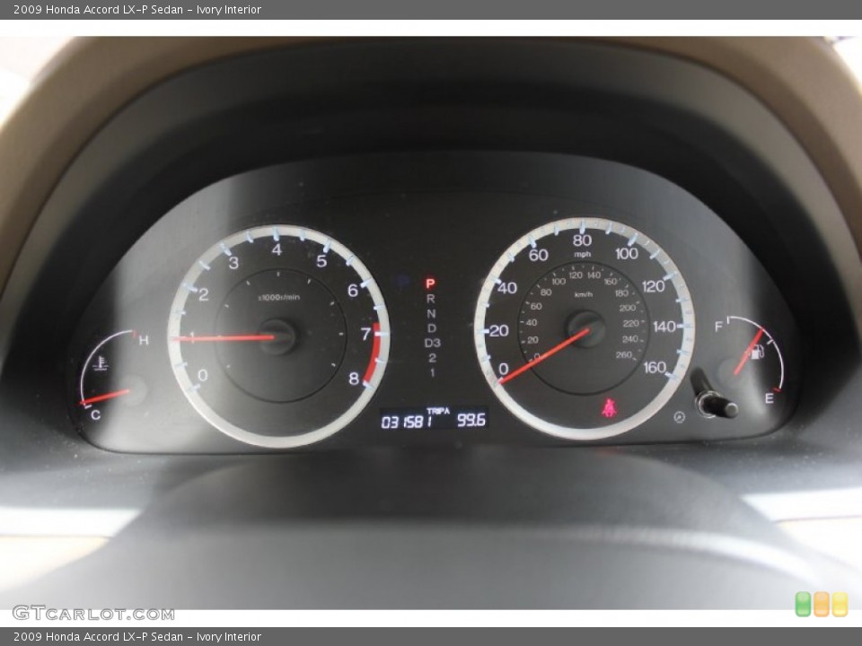 Ivory Interior Gauges for the 2009 Honda Accord LX-P Sedan #79323934