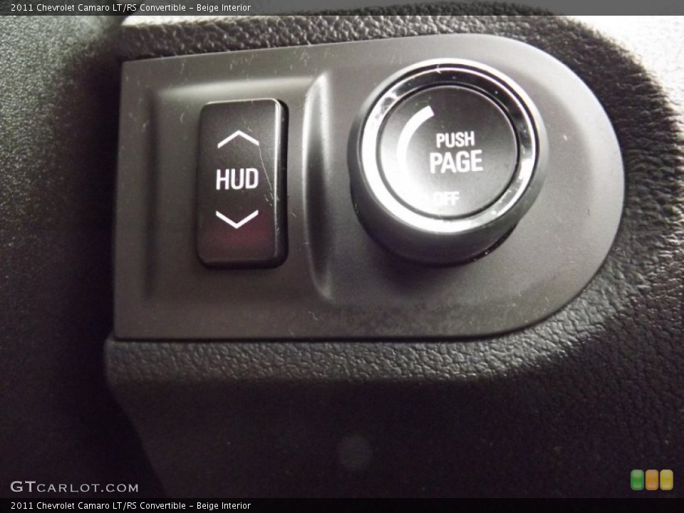 Beige Interior Controls for the 2011 Chevrolet Camaro LT/RS Convertible #79324930