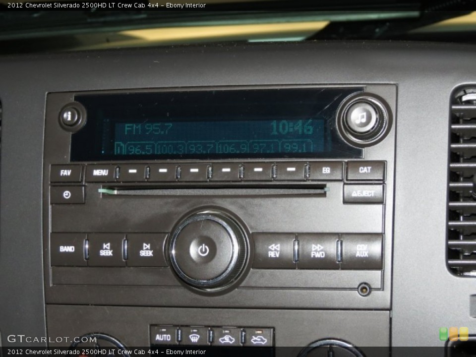 Ebony Interior Audio System for the 2012 Chevrolet Silverado 2500HD LT Crew Cab 4x4 #79330367