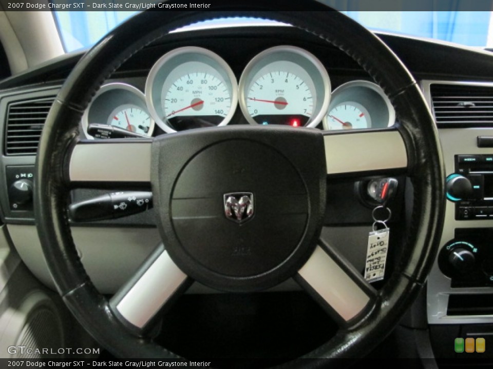 Dark Slate Gray/Light Graystone Interior Steering Wheel for the 2007 Dodge Charger SXT #79331206