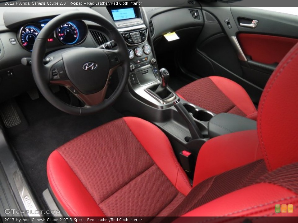 Red Leather/Red Cloth Interior Photo for the 2013 Hyundai Genesis Coupe 2.0T R-Spec #79331890