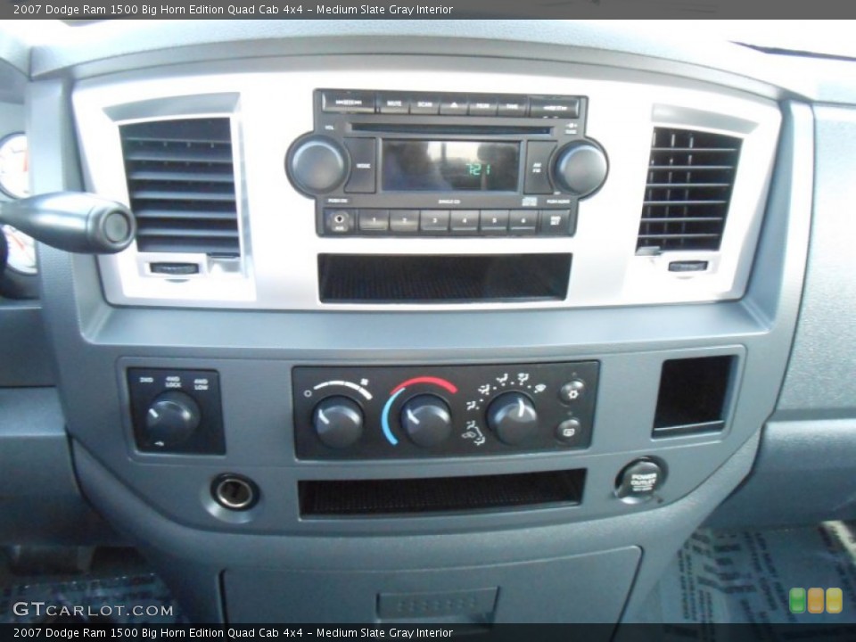 Medium Slate Gray Interior Controls for the 2007 Dodge Ram 1500 Big Horn Edition Quad Cab 4x4 #79338993