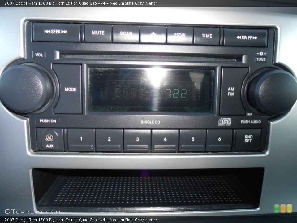 Medium Slate Gray Interior Audio System for the 2007 Dodge Ram 1500 Big Horn Edition Quad Cab 4x4 #79339012