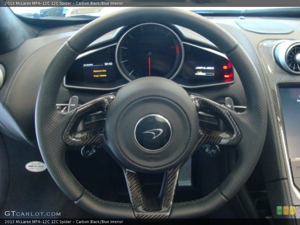 Carbon Black/Blue Interior Steering Wheel for the 2013 McLaren MP4-12C 12C Spider #79345061