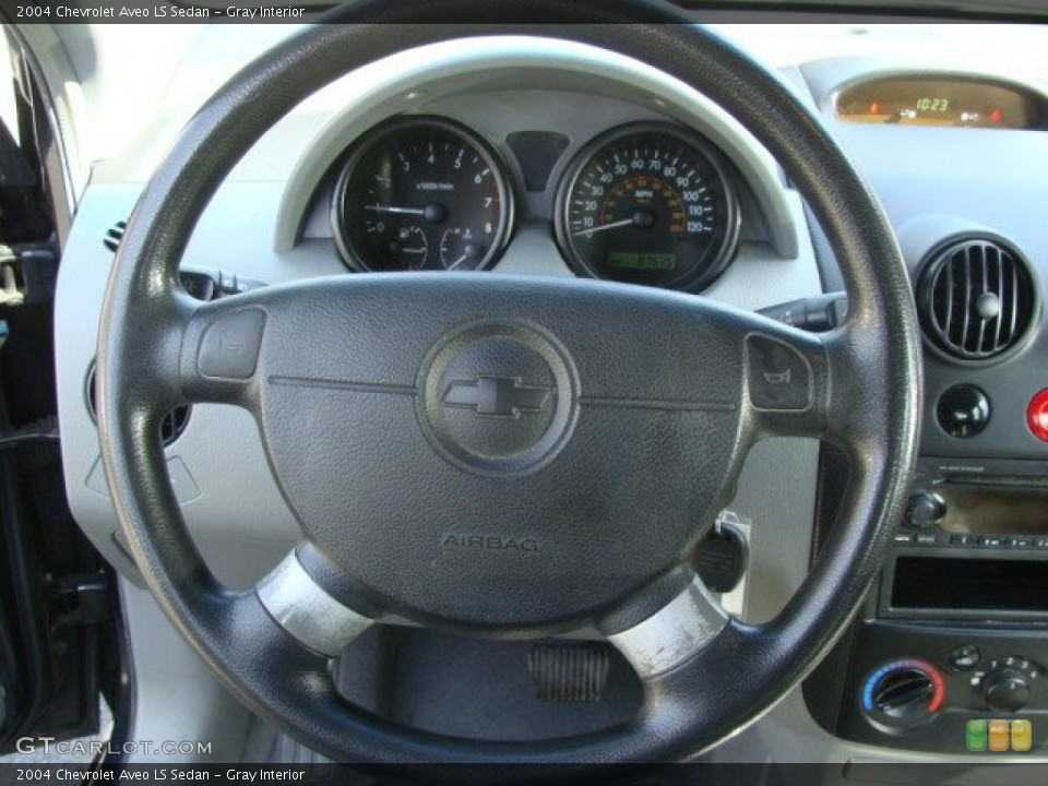 Gray Interior Steering Wheel for the 2004 Chevrolet Aveo LS Sedan #79345139