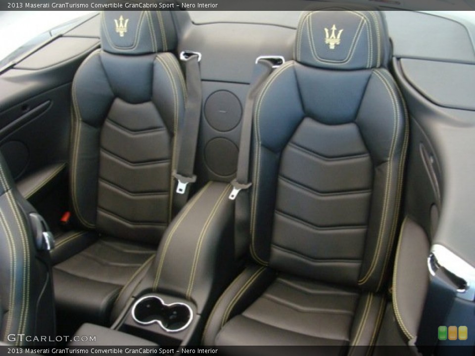 Nero Interior Rear Seat for the 2013 Maserati GranTurismo Convertible GranCabrio Sport #79345831