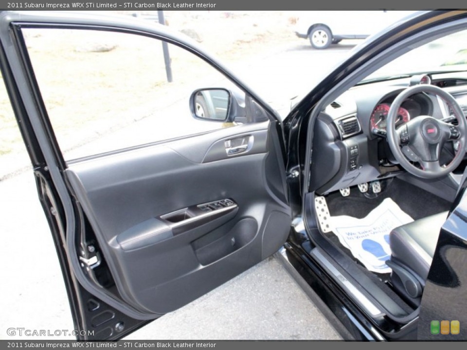 STI Carbon Black Leather Interior Door Panel for the 2011 Subaru Impreza WRX STi Limited #79347655