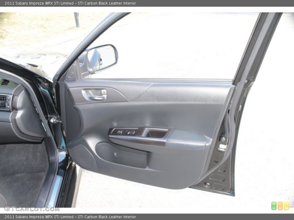 STI Carbon Black Leather Interior Door Panel for the 2011 Subaru Impreza WRX STi Limited #79347787