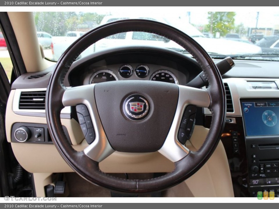 Cashmere/Cocoa Interior Steering Wheel for the 2010 Cadillac Escalade Luxury #79349802