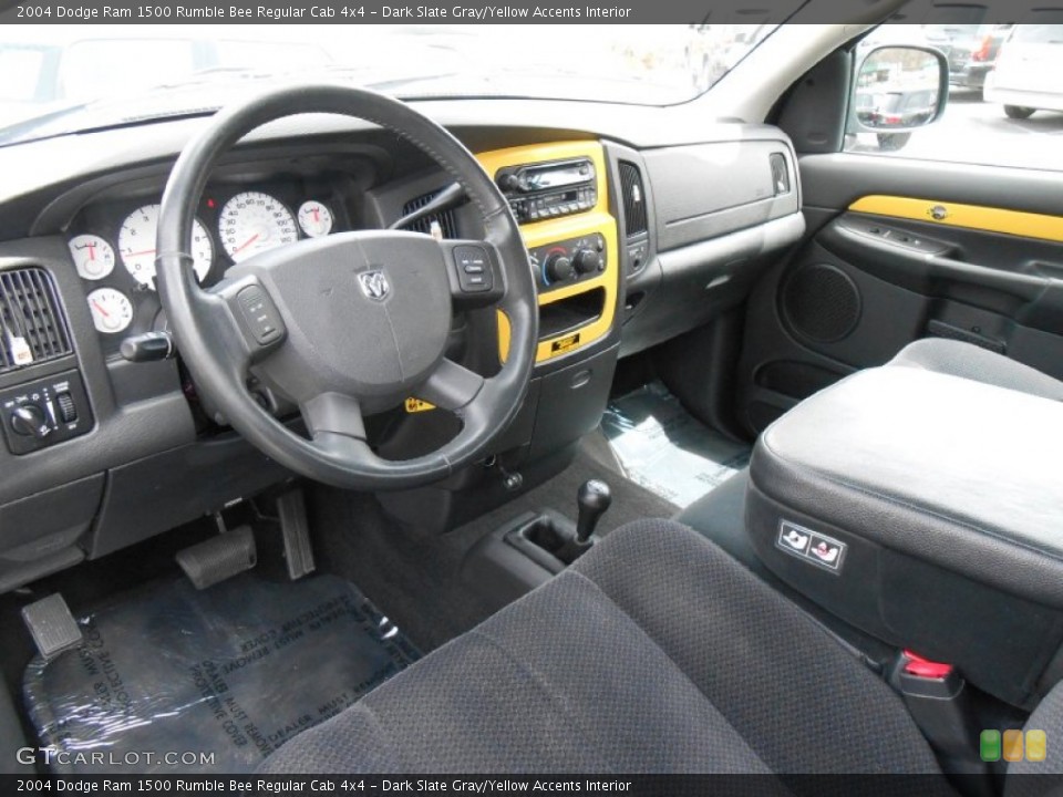 Dark Slate Gray/Yellow Accents Interior Prime Interior for the 2004 Dodge Ram 1500 Rumble Bee Regular Cab 4x4 #79350007