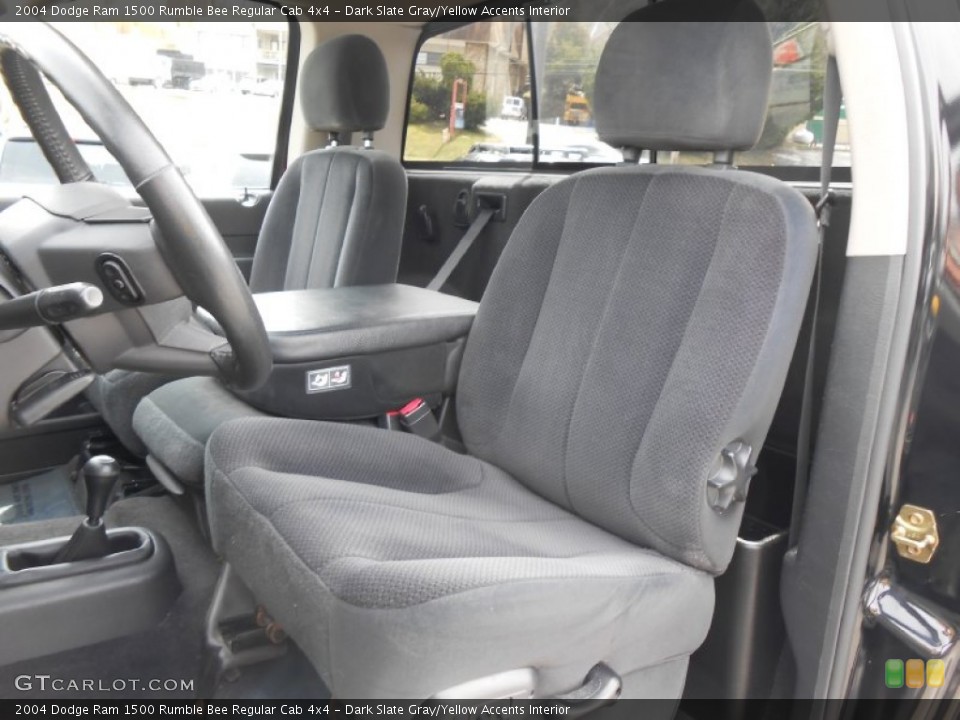 Dark Slate Gray/Yellow Accents Interior Front Seat for the 2004 Dodge Ram 1500 Rumble Bee Regular Cab 4x4 #79350043