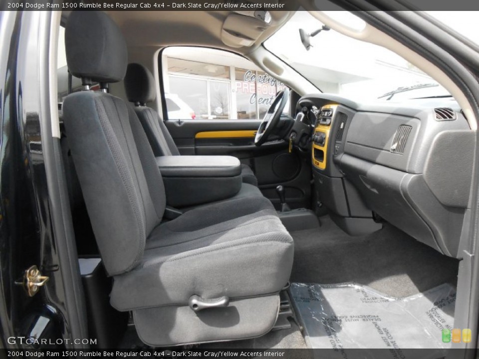 Dark Slate Gray/Yellow Accents Interior Photo for the 2004 Dodge Ram 1500 Rumble Bee Regular Cab 4x4 #79350077