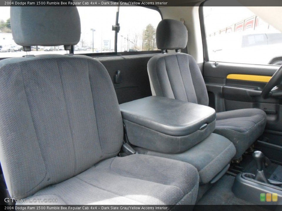 Dark Slate Gray/Yellow Accents Interior Photo for the 2004 Dodge Ram 1500 Rumble Bee Regular Cab 4x4 #79350097