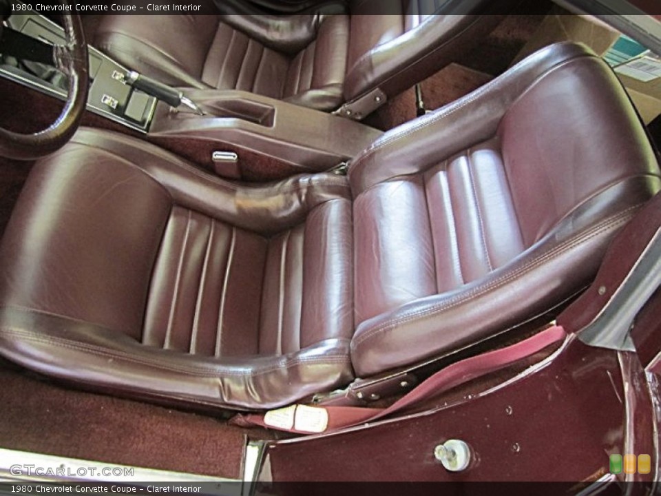 Claret Interior Front Seat for the 1980 Chevrolet Corvette Coupe #79352161